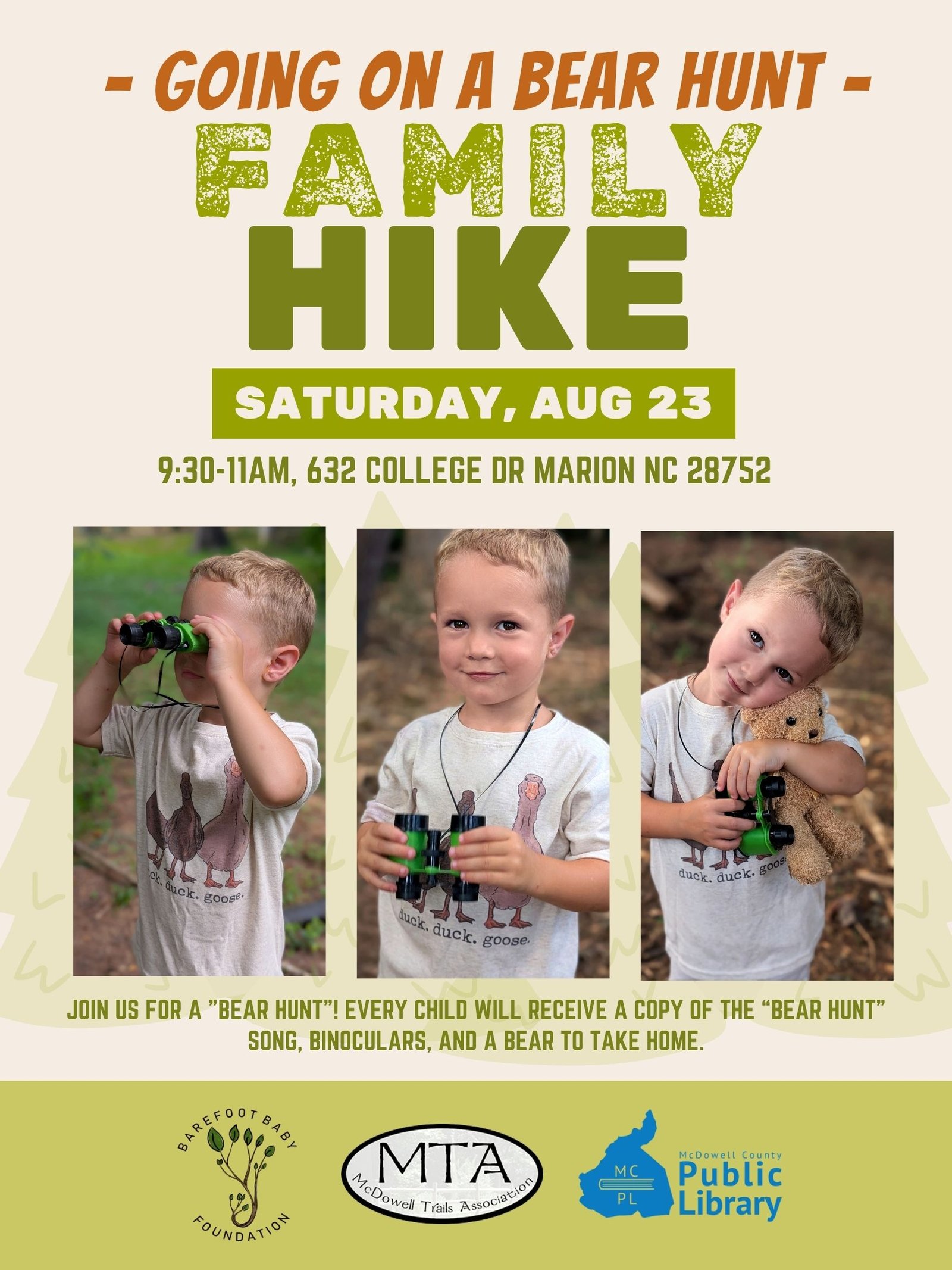 “Going on a Bear Hunt” Family Hike