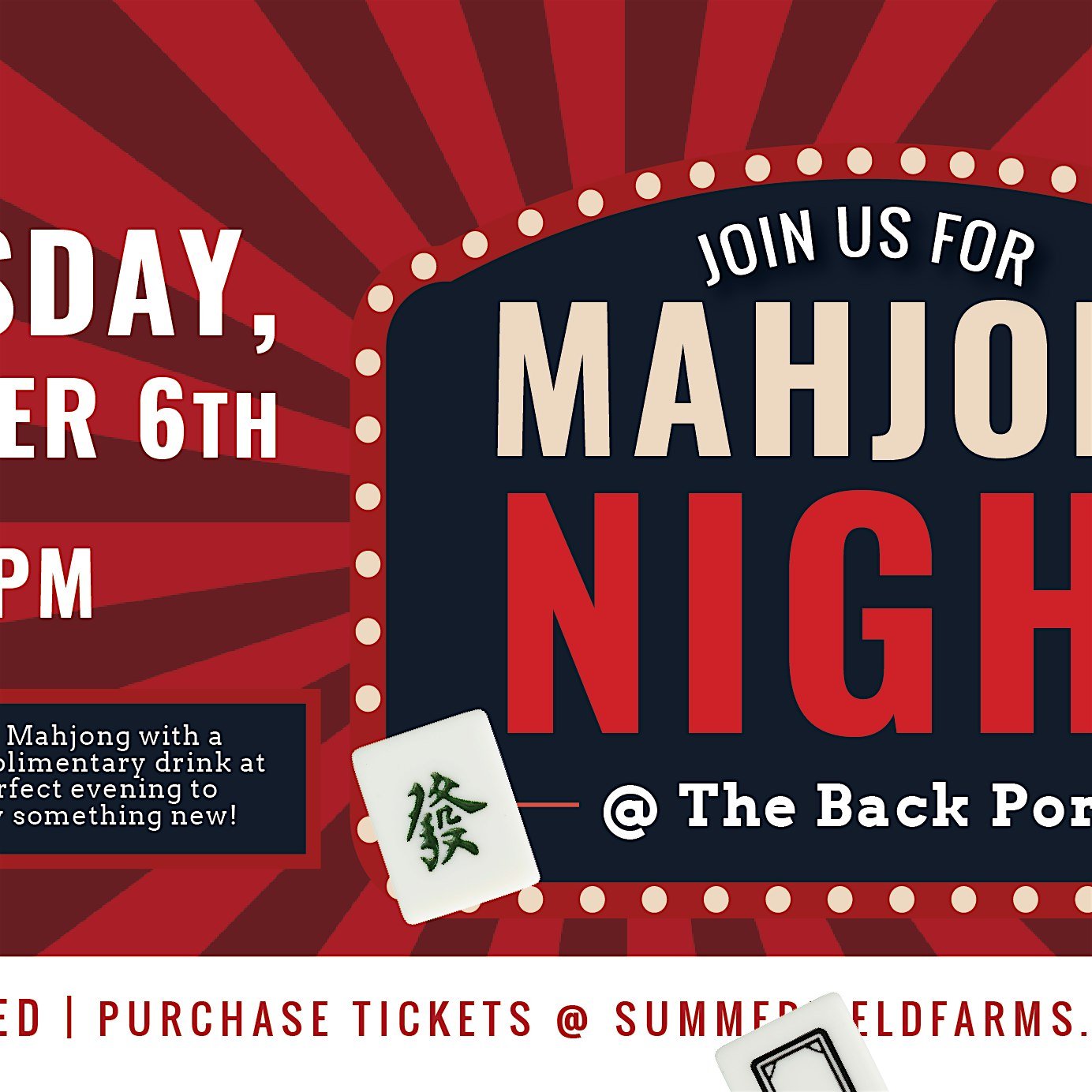 Mahjong Night at The Well Truck